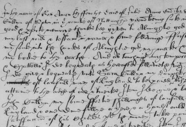 Sample of Thomas' Will